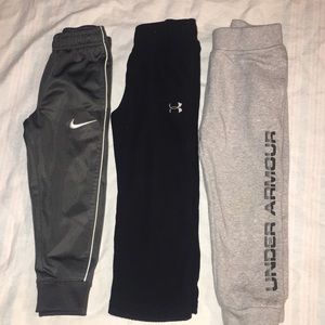 Lot of toddler boy pants- Nike and Under Armour 2t